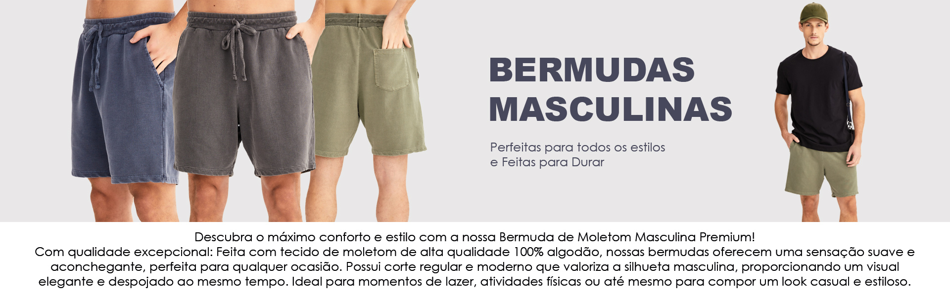 Bermuda de Moletom Private Label é na IZ Têxtil Confecções Private Label. Conforto e qualidade garantidos!