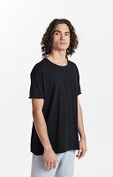Amostra Camiseta Gola Canoa de Algodão Sustentável Premium Masculina