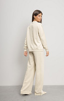 Calça Wide Leg de Moletom de Algodão Sustentável Premium Feminina - Personalizada