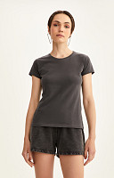 Amostra Camiseta Baby Look Estonada de Algodão Premium Feminina