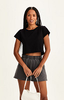 Amostra Cropped de Algodão Sustentável Premium Feminino